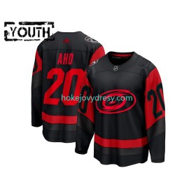 Dětské Hokejový Dres Carolina Hurricanes Sebastian Aho 20 Adidas 2023 NHL Stadium Series Černá Authentic